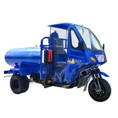 Built for Heavy Loads China Top10 Brand Tricycle Factory  200cc Water Cooled Semi-Cabin and Water Tank Water
