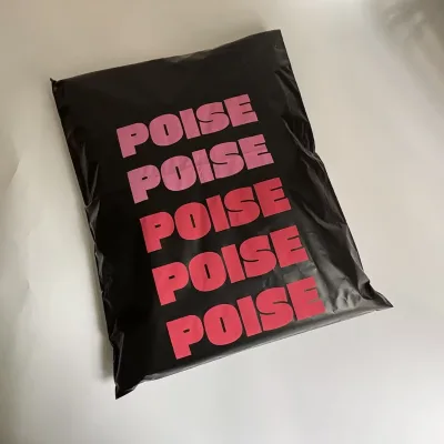Small MOQ Customized Logo Courier Mail Bag Black Self Adhesive  Poly Shipping Mailing Bags for Shoes & Socks Clothing Packaging