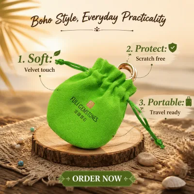 Premium Flannel Jewelry Pouch, Soft Smooth Fabric Jewellery Storage Bag, Portable Protective Pouch for Necklace Ring Earring