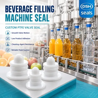 Food Grade PTFE Seal Ring Sanitary Gasket for Food Beverage Processing Pumps Valves and Filling Machines