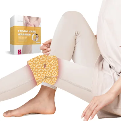 Private Label Herbal Steam Knee Belt Self Heating Warmer for Knee Disposable Hot Legs Wrap Patch