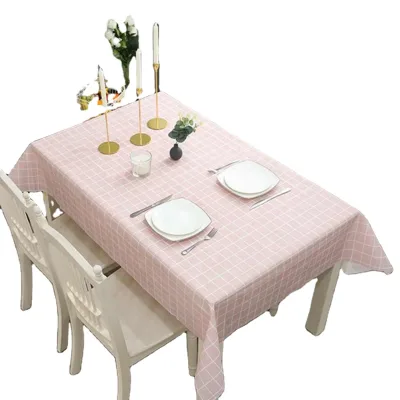 PVC Lattice Student Table Mat Scandinavian Tablecloth Modern Simple Waterproof Oil-free Washable Coffee Table Table Cloths
