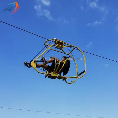 Scenic Area Outdoor Aerial Bicycle High Altitude Wire Rope Bicycle Design and Construction Team