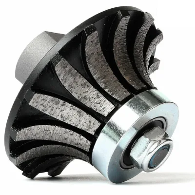 65-95mm Segmented Demi Bullnose Diamond Profile Grinding Wheel for Edge Router Bit