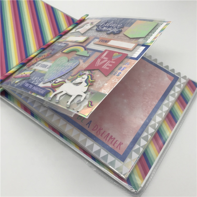 Customize Handmade 12"*12" Scrapbook Photo Albums with Pattern Paper Custom DIY Scrapbooking