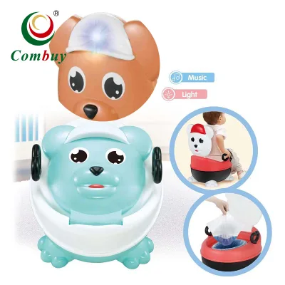 Lovely Music COMBUY High-quality Plastic Training 18M+ Kids Toilet Seat with Light CB980322-CB980324