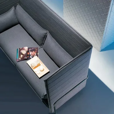 2022 New Design Fabric Upholstered Modular Public Area Lounge Booth Sofa Booth for Office