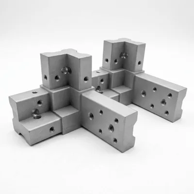 45 Degree Pivot Joint 3 Way Aluminum Alloy Corner Bracket Industrial Electrical Control Cabinet Base Connector