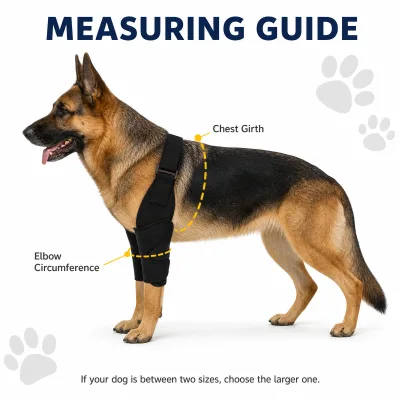 Durable Breathable Soft Texture Adjustable Fit Dog Elbow Brace Pet Joint Arthritis Recovery Orthopedic Support