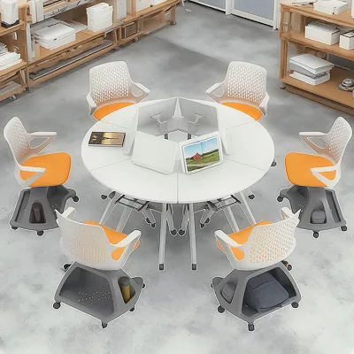 High-Quality Modern Portable Movable Tables Folding Training Table Office Furniture Foldable Conference Desks Office &Training