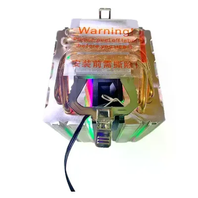 IC Cooling Copper Pipe Tube Vertical Aluminium Stack Fin Heatsink Fan for Desktop PC Computer CPU Air Cooler RGB Lighted Factory