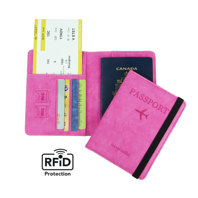Custom PU Leather Porta Pasaportes Canadian Passport Logo On Travel Wallet Passport Holder Wallet Canada