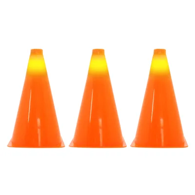 LED Light up Marking Warning Speed Agility Sport Cones With Holes for Soccer Basketball Football Athletics Drills Training