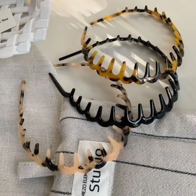 New Women's Fashion Washing Face Hairband Retro Acetate Leopard Headband