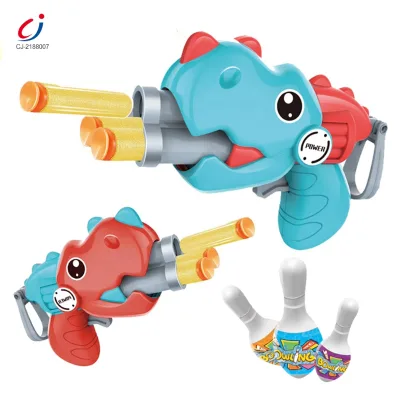 Chengji Foam Shooting Gun Toy Guns Soft Bullets Indoor Target Cartoon Bowling Ball Dinosaur Toy Guns for Toddlers
