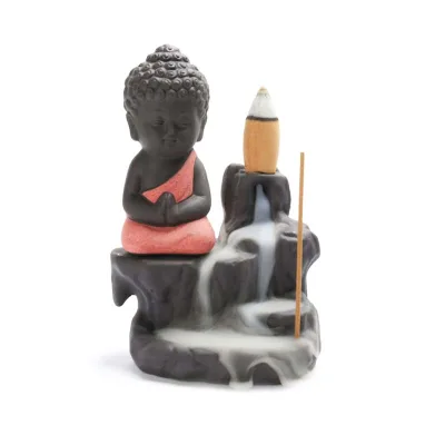Smoke Backflow Incense burner Arabic Waterfall Color Middle East Backflow Incense burner Holder Buddha Arabian Oud Incense Fall