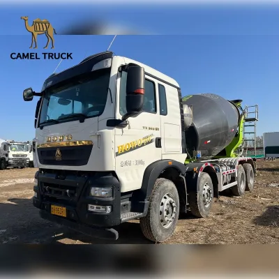 Used HOWO TX 8x4 Concrete Mixer Truck,12m³ ,375-450HP,12-Speed Gearbox,LHD/RHD Optional,Low Fault Rate for Construction Works
