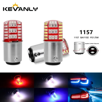 New 12V Car Reversing & Tail Brake Lights 1157 BAY15D 3014 42SMD LED Red Blue White High Brightness Easy Installation