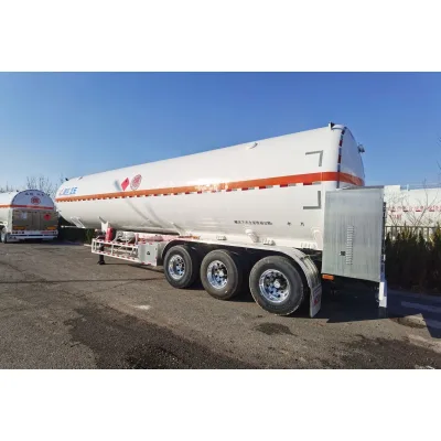 Standard Model Cryogenic LNG Tanker Semi-Trailer with Carbon Steel Vacuum Insulation System High Capacity