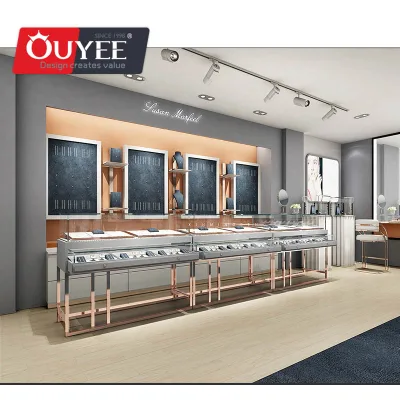 Modern Luxury High Class Perfume Shop Customized Wooden Standing Display Showcase Cabinet