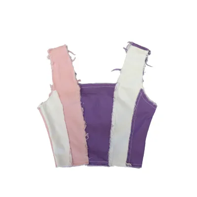 High Quality Women's Denim Short Vest Vest Vest for Summer 2025