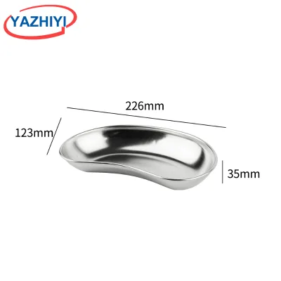 YAZHIYI 304 Stainless Steel Autoclavable Medical Kidney Dish Surgical Curved Emesis Basin For Hospital Dental Tattoo Beauty