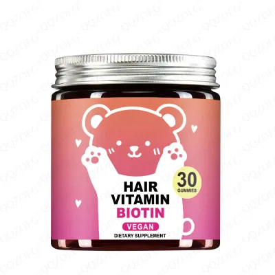 Private OME Wellness Hair Vitamin Gummies with Biotin, Zinc, Lodine Berry Flavor for Women Wholesale OEM