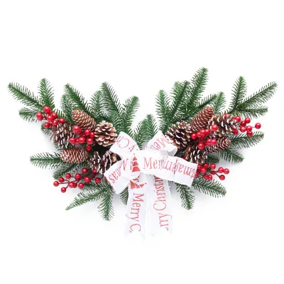 Plastic Artificial Christmas Wreath Garland Home Decoration