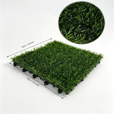 Outdoor Patio Garden Landscaping Interlocking Mats Artificial Grass Floor Tiles