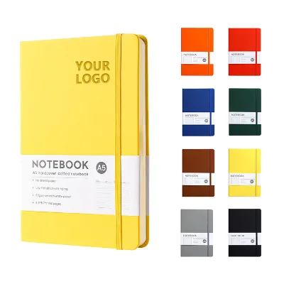 Custom Logo Business A5 Personalized Notepad Customizable Pu Leather Notebook Cover Branded Company Office Meeting Notebooks
