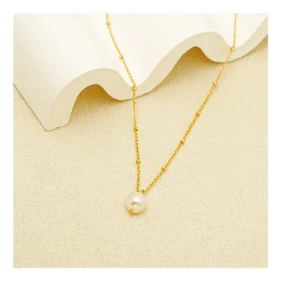 Bulk in Stock S925 Sterling Silver Baroque Pearl Necklace Women's Pendant Vintage Niche Design Jewelry