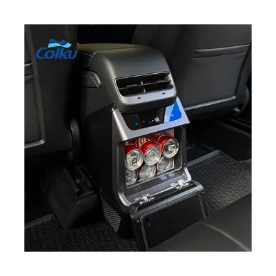 New Texla Accessories Modle Y 12V Fridge 4.6L Mini Modified Car Armrest Refrigerator With LED Control Panel