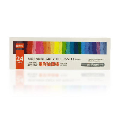 cheaper small size soft oil pastel with 24 colors