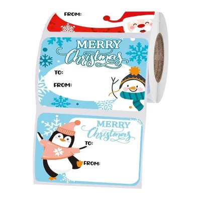 Sell well Factory Christmas Day Decorative Gift Series Sticker Label