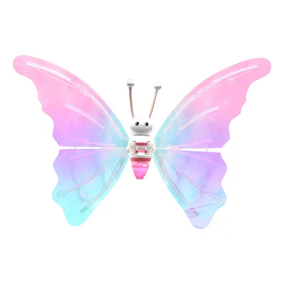 Hot Sale Sparking Glowing pink Electric Simulated Glow Elf butterfly Princess fairy wings for Halloween Christmas Gifts