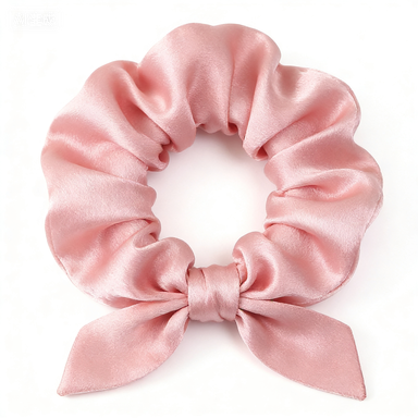 Best Selling Girl Sweet Floral Ring Chouchou Big Long Ribbon Rabbit Ear Tresses Rope Headdress Bow Scrunchies Bulk