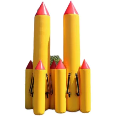 Outdoor Team Building Event Use Inflatable Space Ship / PVC Rocket Race Game for Kids and Adults