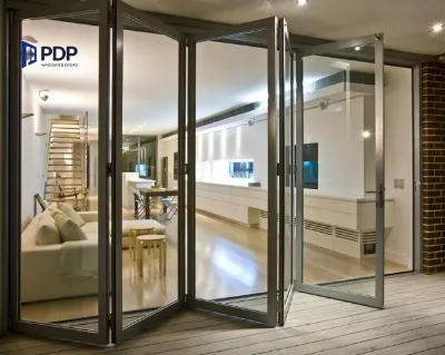 Folding Doors Wholesale Low E Long Lifespan Office Chinese Aluminum Profile for Glass Folding Doors