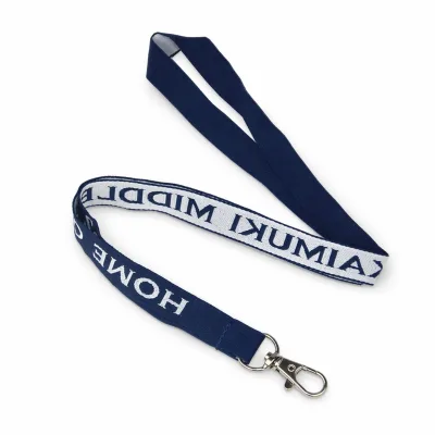 Custom Jacquard Woven Polyester Lanyard Two-Tone Butterfly Neck Strap with Your Logo for ID Badge Keys Corporate Events