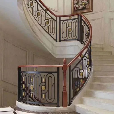 Wrought Iron Fence Panel Ornamental Garden Security Railing Custom Design Black Finish Durable for Home Villa