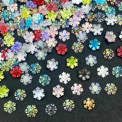 3D Acrylic Snowflake Nail Art Charms Snow Accessories Parts for Manicure Decor Winter Nails Decoration Supplies Material
