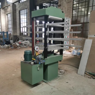 Semi-automatic 50t Rubber Tiles Hydraulic Hot Press with 4 Layers