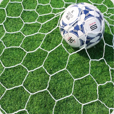 Industrial-Strength Official-Size Diamond-Weave Football Net with Steel Hook Attachments for Club Training Grounds