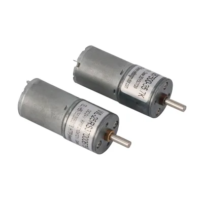 High Quality Brush DC Vibration Spur Gear Motor 25mm Mini 12V Low Noise High Torque Flange Mount Totally Enclosed for Home