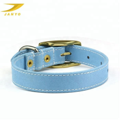 Factory customized canvas leather pet leads and collars