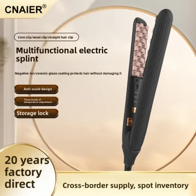 New Multi-Function Negative-Ion Ceramic Fast PTC Heating Hair Straightener Curler for Dual Home Use