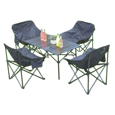 High Quality Portable Folding Picnic Chair and Table Set Outdoor Camping Furniture Lightweight Durable for Beach Park Garden Bbq