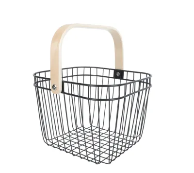 YULIN JIAFU Basket Wire Baskets Storage Metal Fruit Small Handle Egg Vegetable Chicken Hanging Garden Iron Decorative Empty