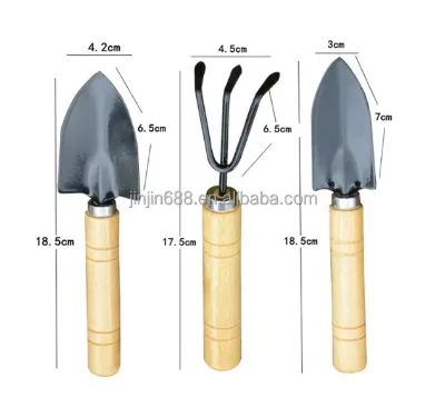 Heavy Duty Garden Shovel Included in 3Piece Mini Garden Tools Set for Comprehensive Care