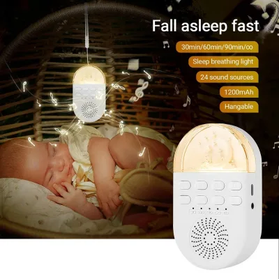 Portable White Noise Machine for Sleeping Baby Sleep Aid Noise Machine Kids Sleep Night Light 24 Natural Sounds Baby Sleeper
